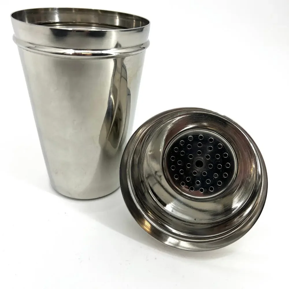 Pottery Barn Harrison Cocktail Shaker Mixer Stainless Steel Barware 3 pc